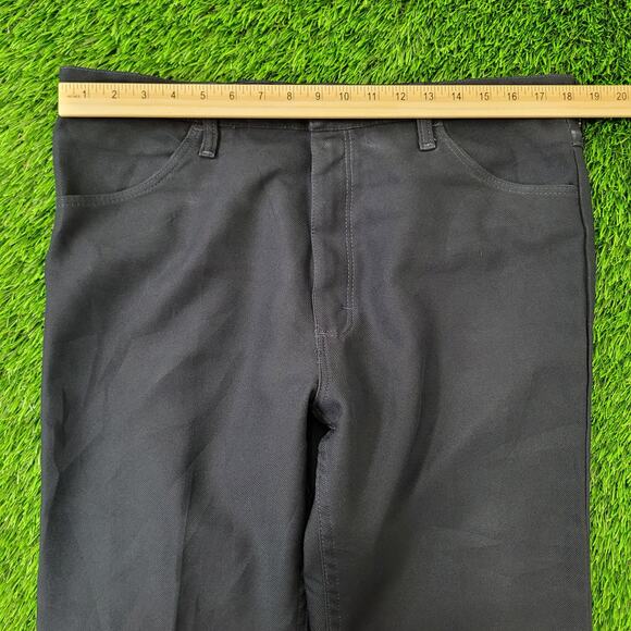 Vintage 80s Wrangler Polyester Pants 36x28 Black - Picture 13 of 16